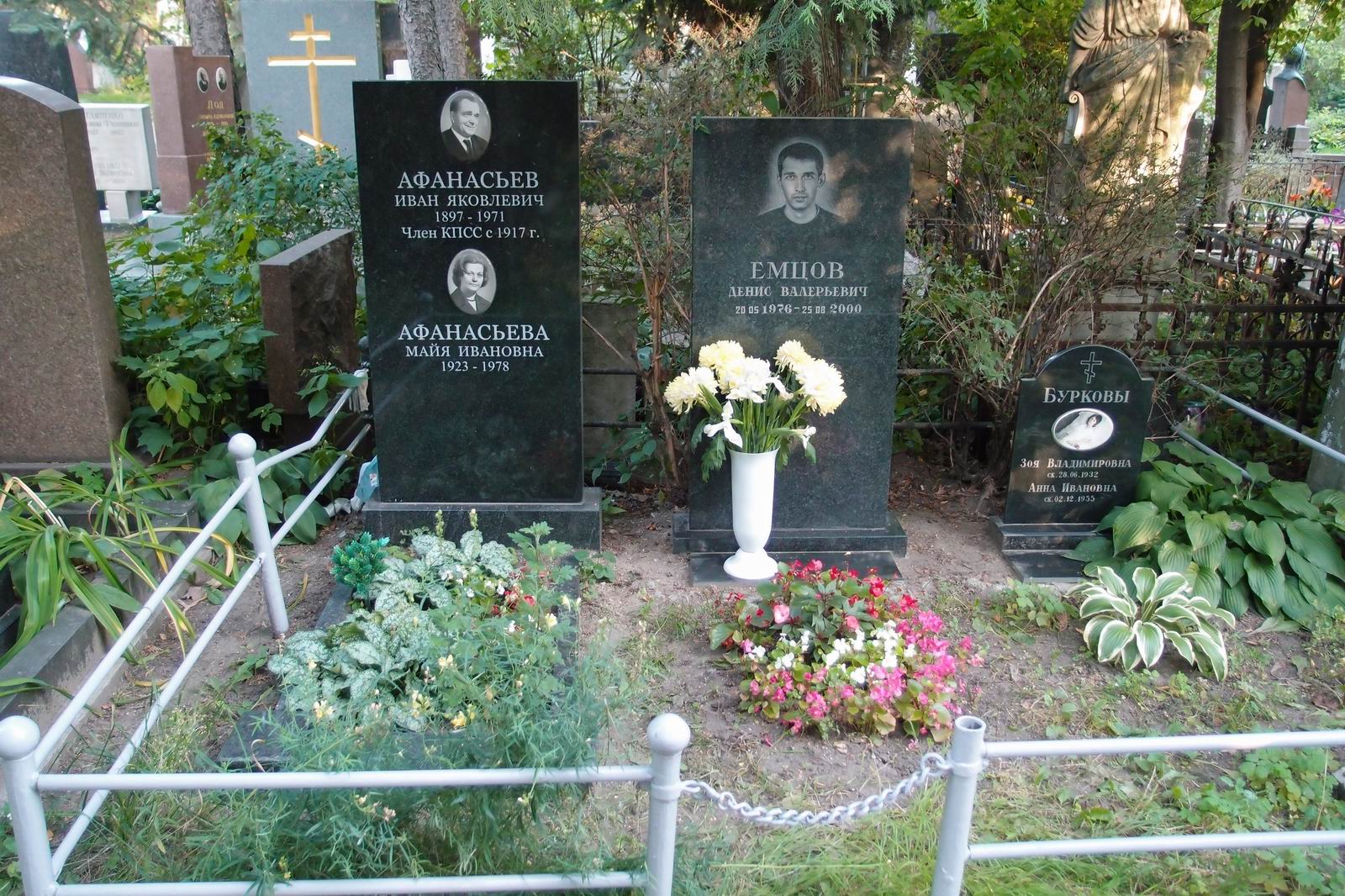 Памятник на могиле Афанасьева И.Я. (1897-1971), на Новодевичьем кладбище (1-15-8).