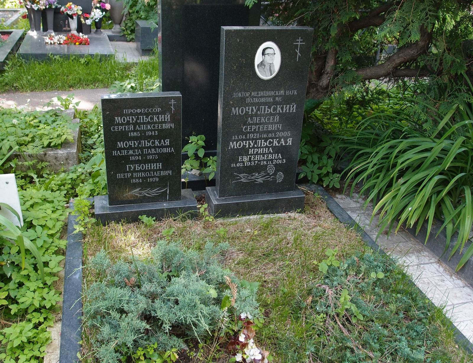 Памятник на могиле Губонина П.Н. (1884–1929), на Новодевичьем кладбище (1–36–7).