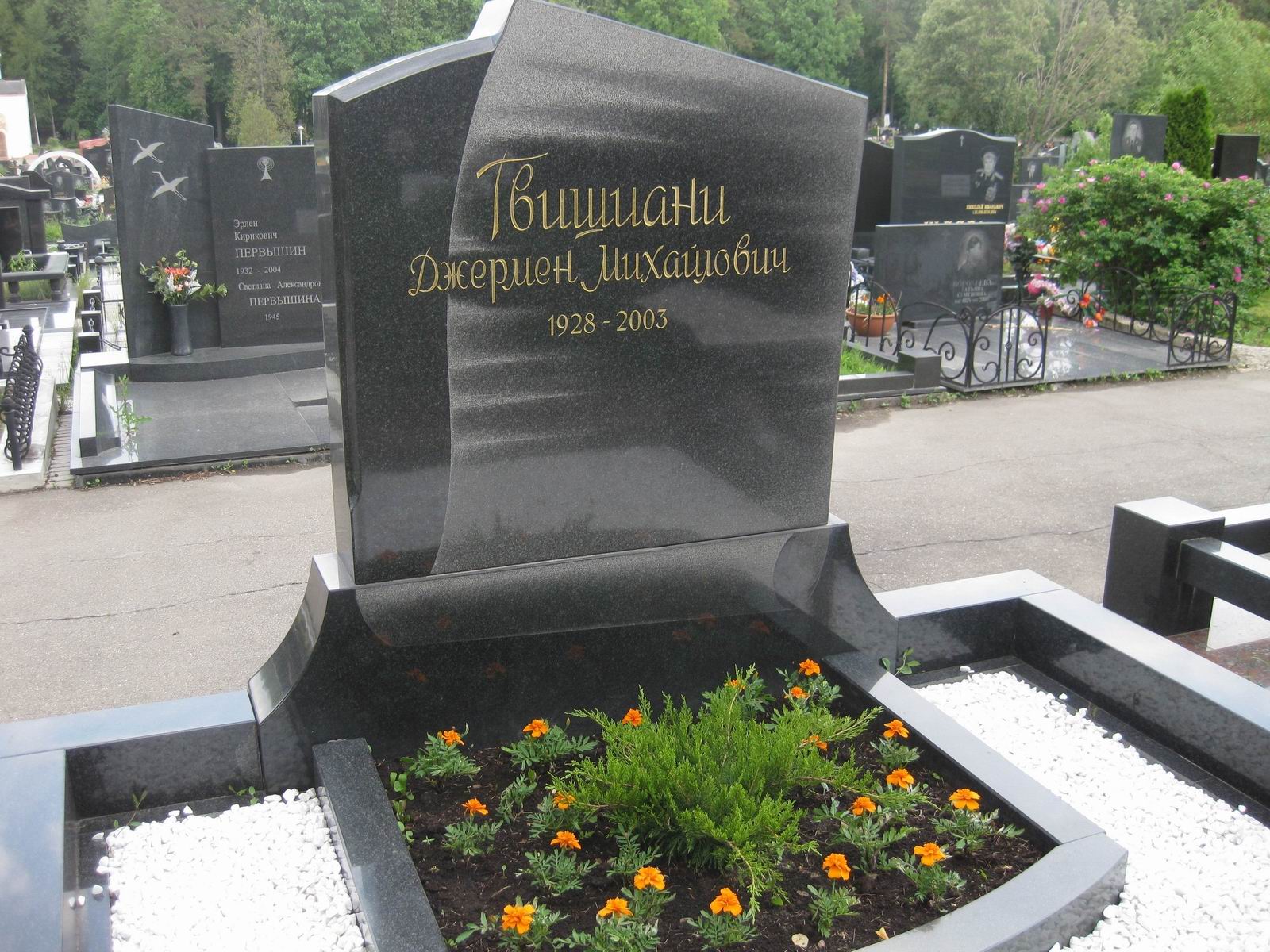 Памятник на могиле Гвишиани Д.М. (1928–2003), на Троекуровском кладбище (5 участок).