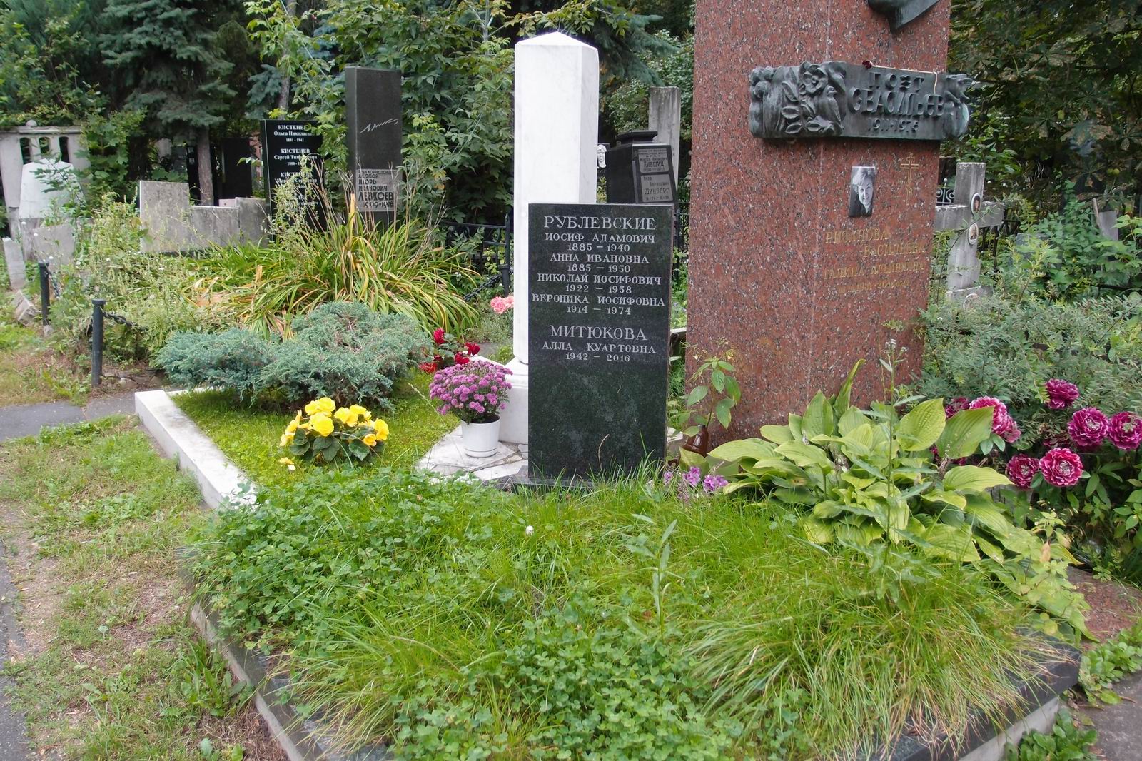 Памятник на могиле Рублевского И.А. (1885-1940), на Новодевичьем кладбище (1-12-1).