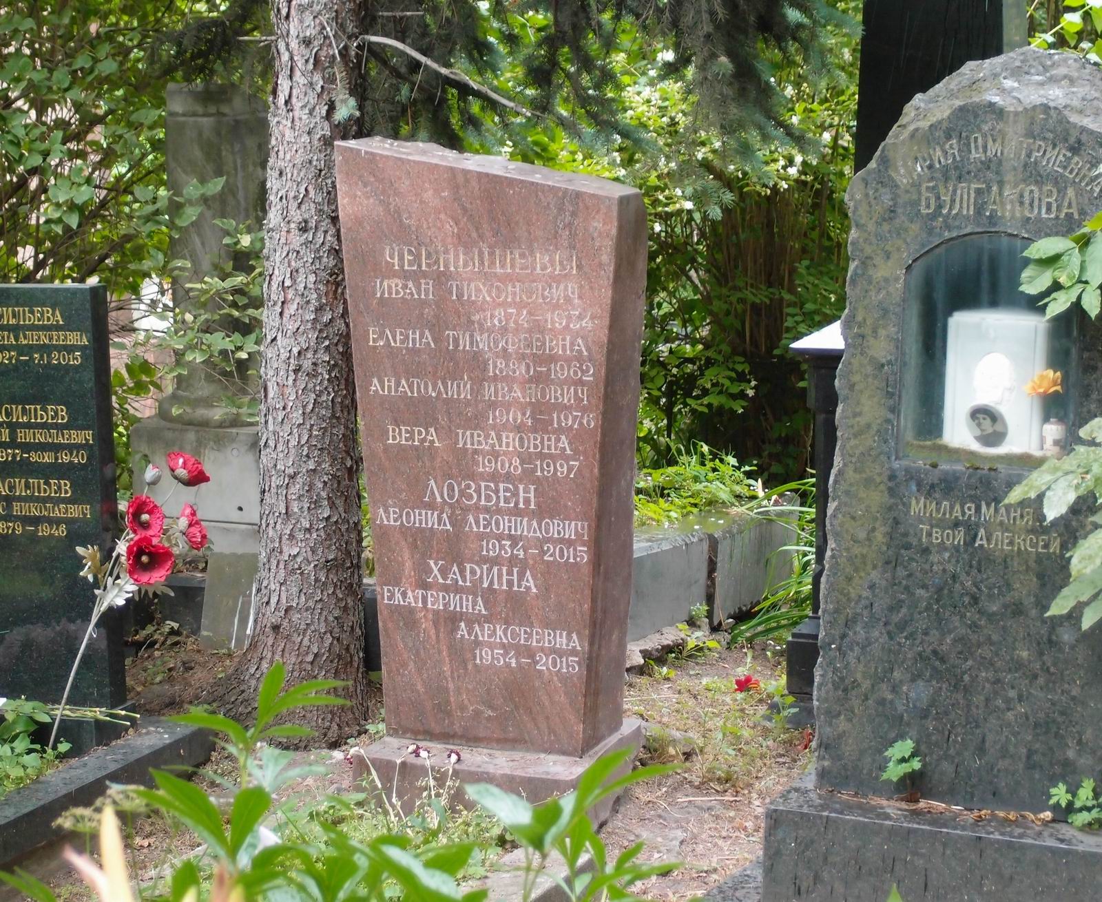Памятник на могиле Чернышёва И.Т. (1874-1934), на Новодевичьем кладбище (2-21-8).