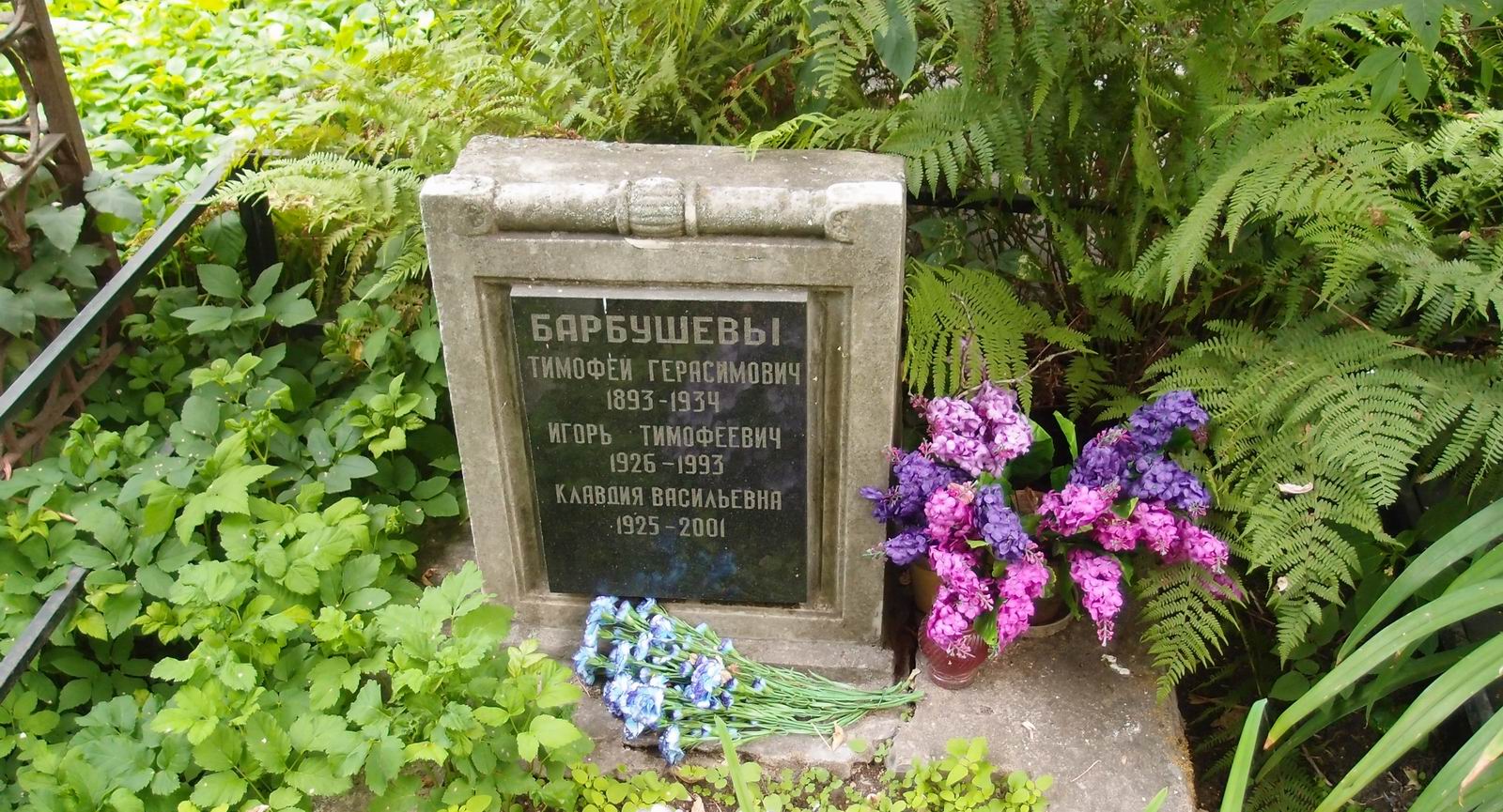 Памятник на могиле Барбушева Т.Г. (1893–1934), на Новодевичьем кладбище (3–21–7).