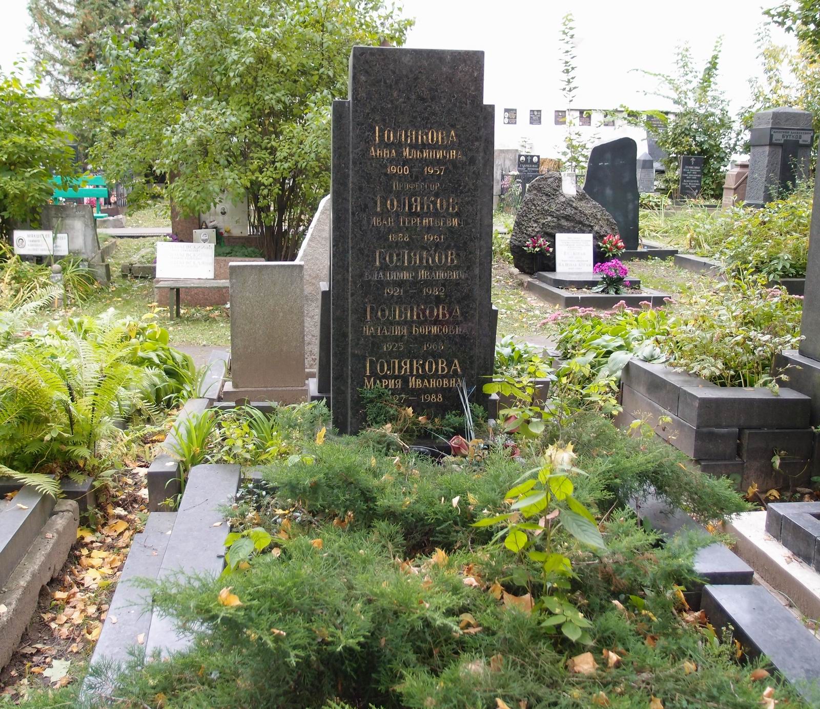 Памятник на могиле Голякова И.Т. (1888–1961), на Новодевичьем кладбище (3–61–18).