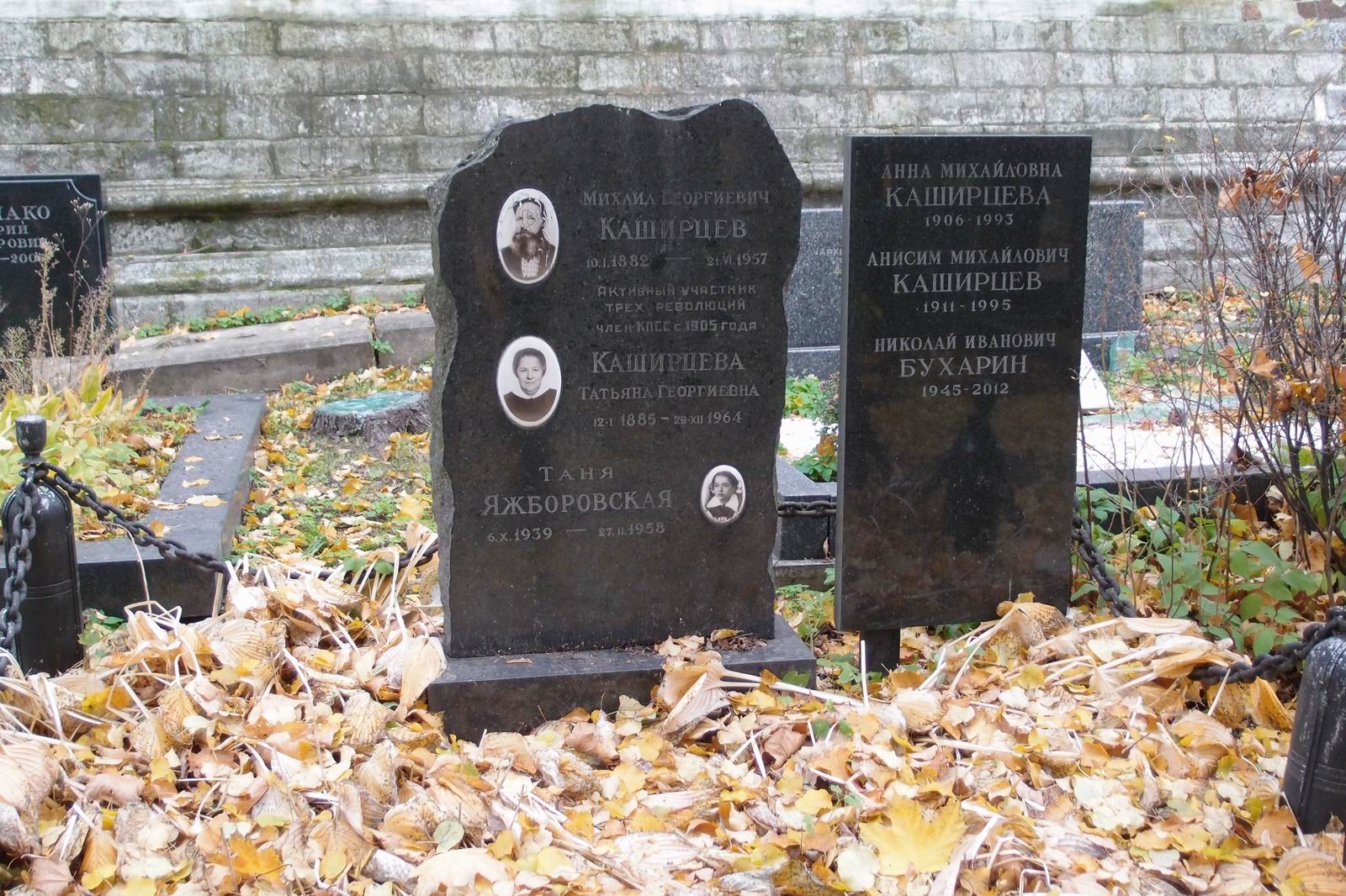 Памятник на могиле Каширцева М.Г. (1882–1957), на Новодевичьем кладбище (3–65–32).