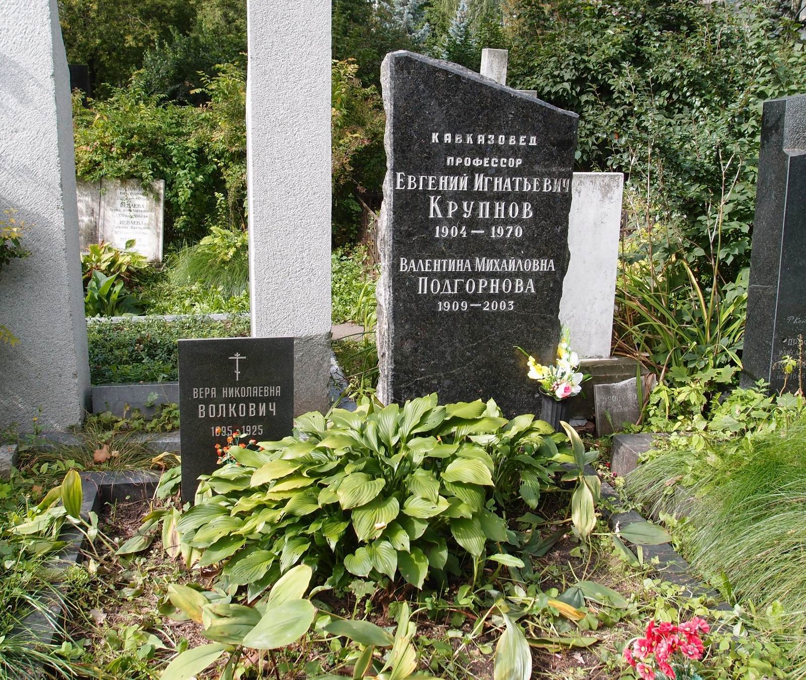 Памятник на могиле Крупнова Е.И. (1904–1970), на Новодевичьем кладбище (3–5–9).