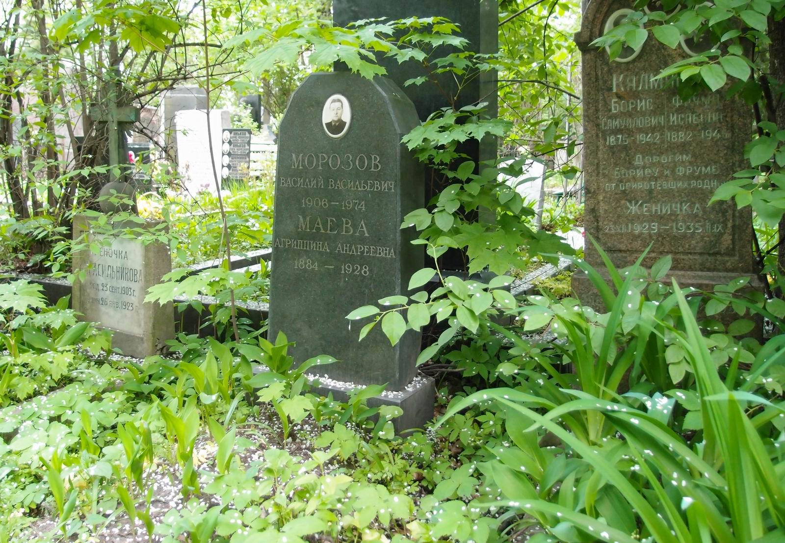 Памятник на могиле Маевой А.А. (1884–1928), на Новодевичьем кладбище (3–48–6).