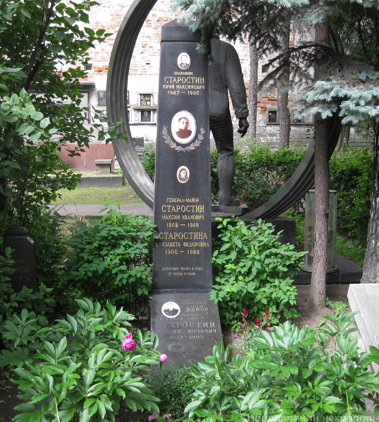 Памятник на могиле Старостина М.И. (1903-1969), на Новодевичьем кладбище (3-63-17).