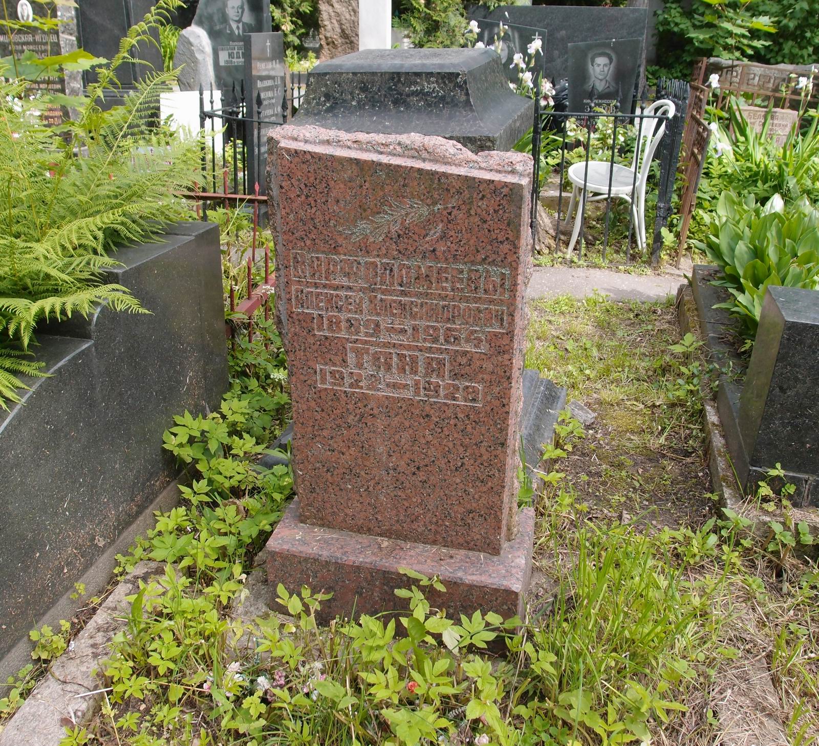 Памятник на могиле Варфоломеева А.А. (1889-1964), на Новодевичьем кладбище (3-4-6).