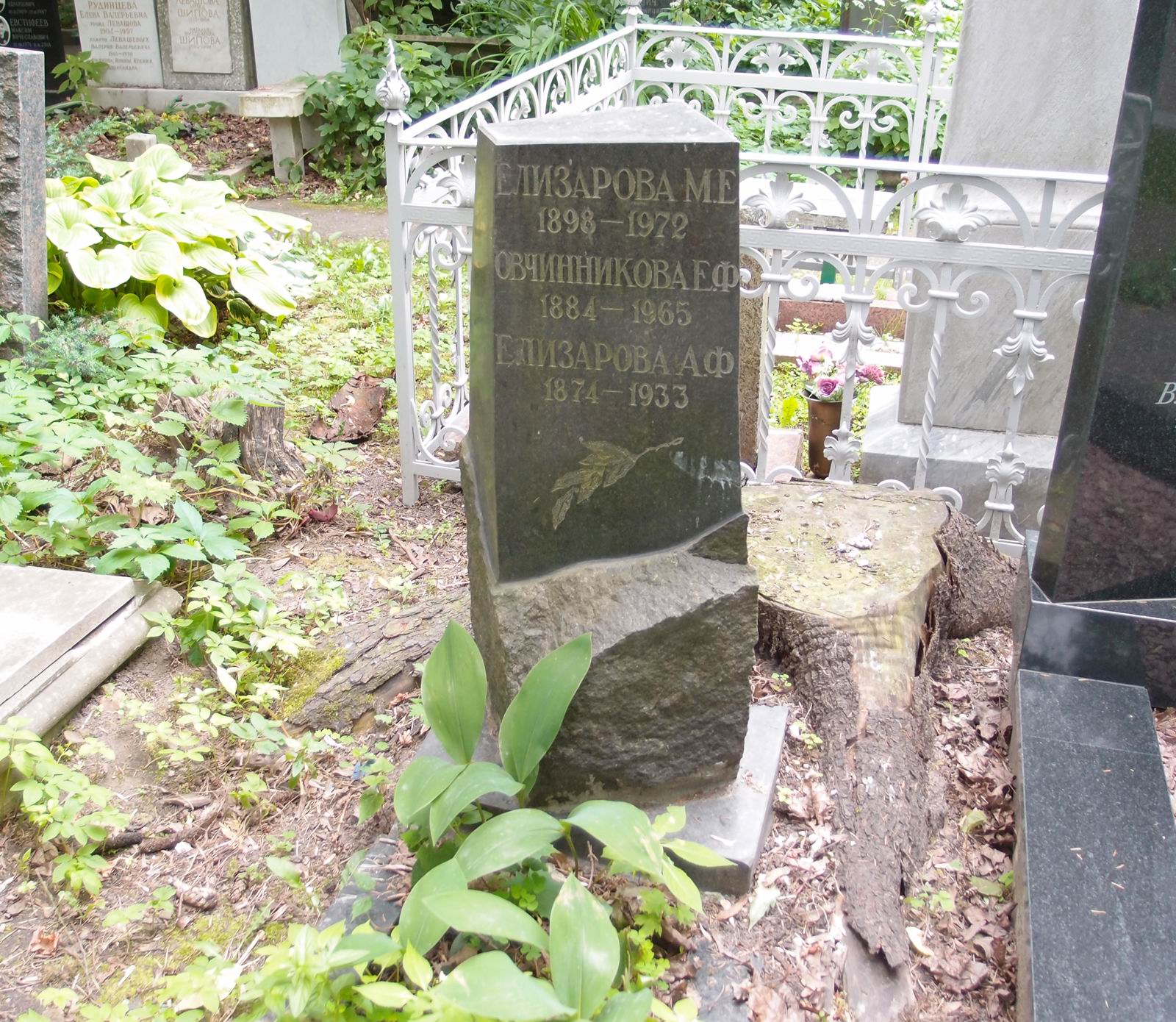 Памятник на могиле Елизаровой А.Ф. (1874–1933), на Новодевичьем кладбище (4–42–3).