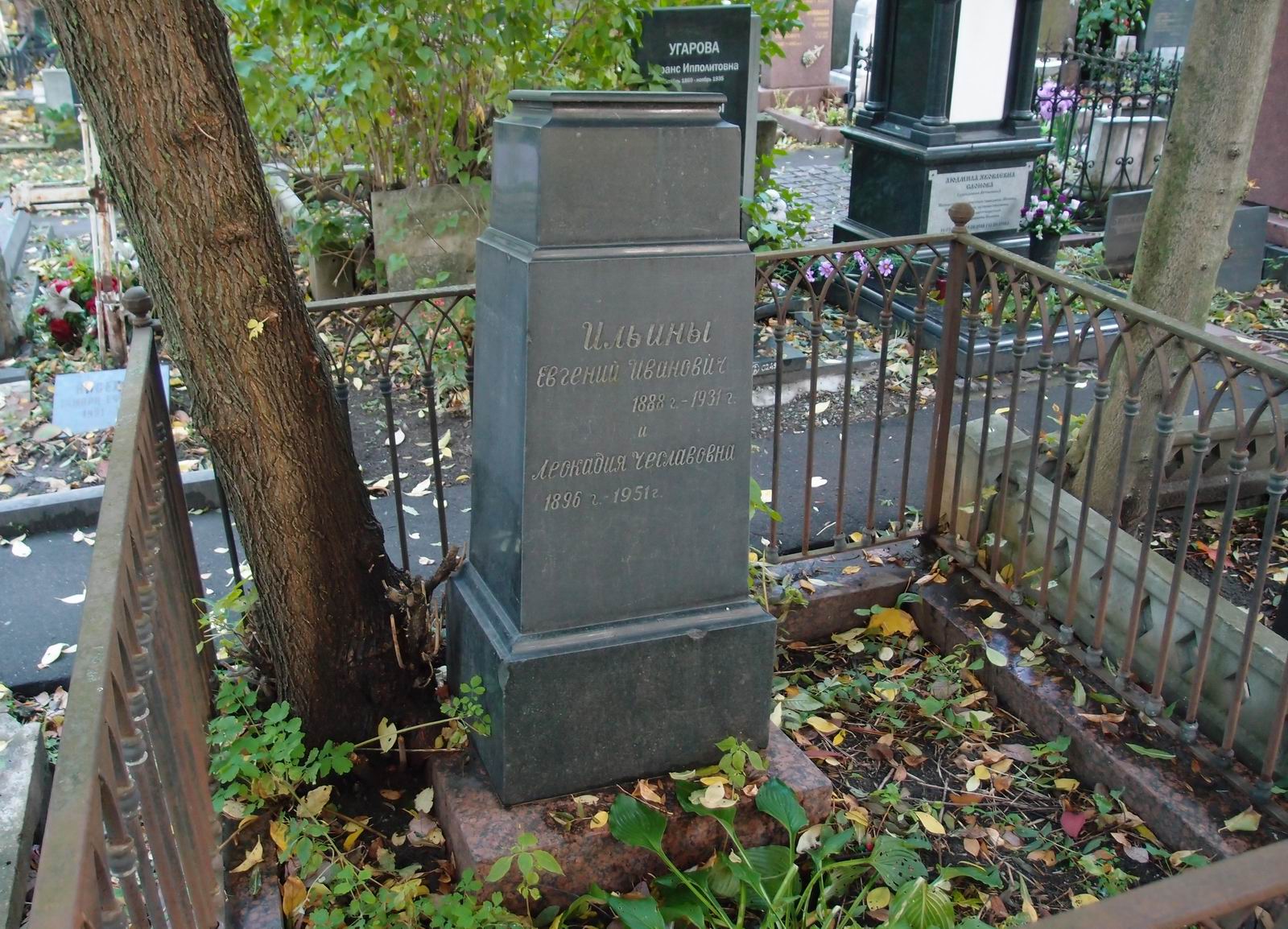 Памятник на могиле Ильина Е.И. (1888-1931), на Новодевичьем кладбище (4-17-5).