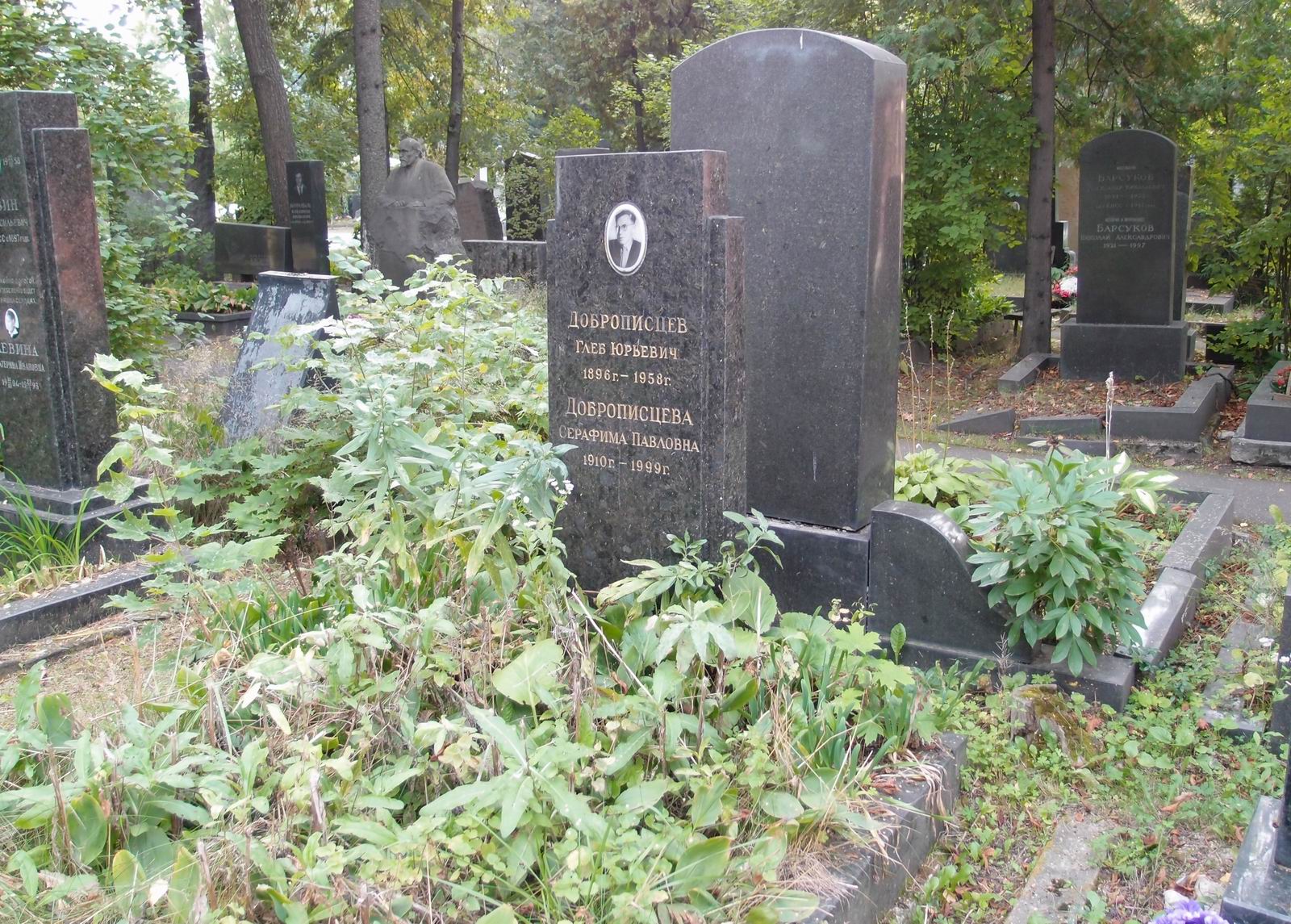 Памятник на могиле Доброписцева Г.Ю. (1895-1958), на Новодевичьем кладбище (5-17-3).