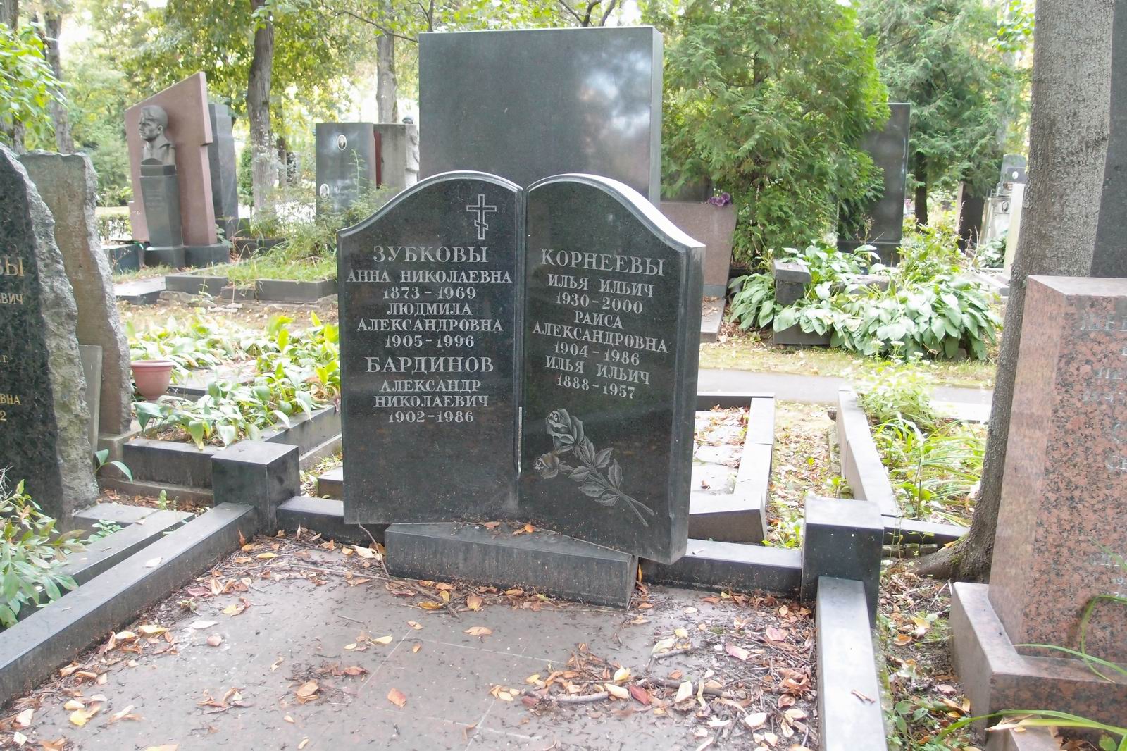 Памятник на могиле Корнеева И.И. (1888–1957), на Новодевичьем кладбище (5–11–6).