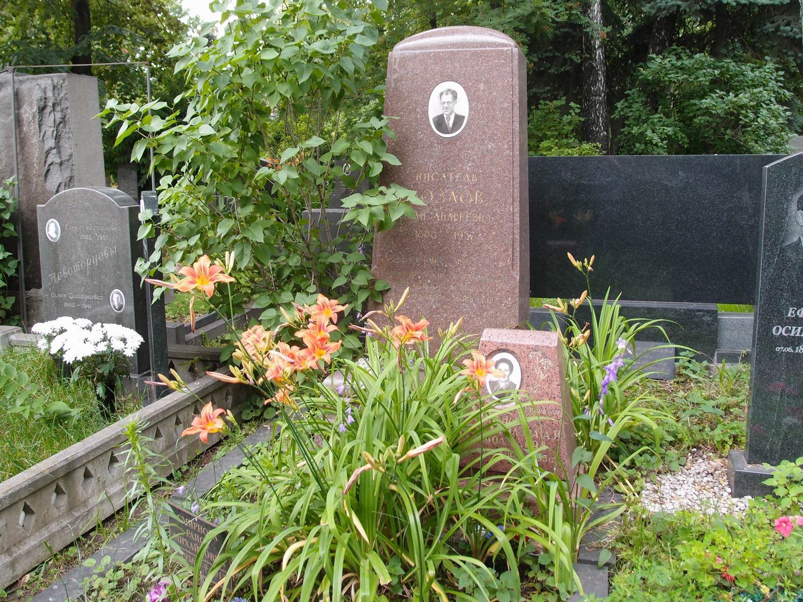 Памятник на могиле Козлова И.А. (1888-1957), на Новодевичьем кладбище (5-3-7).
