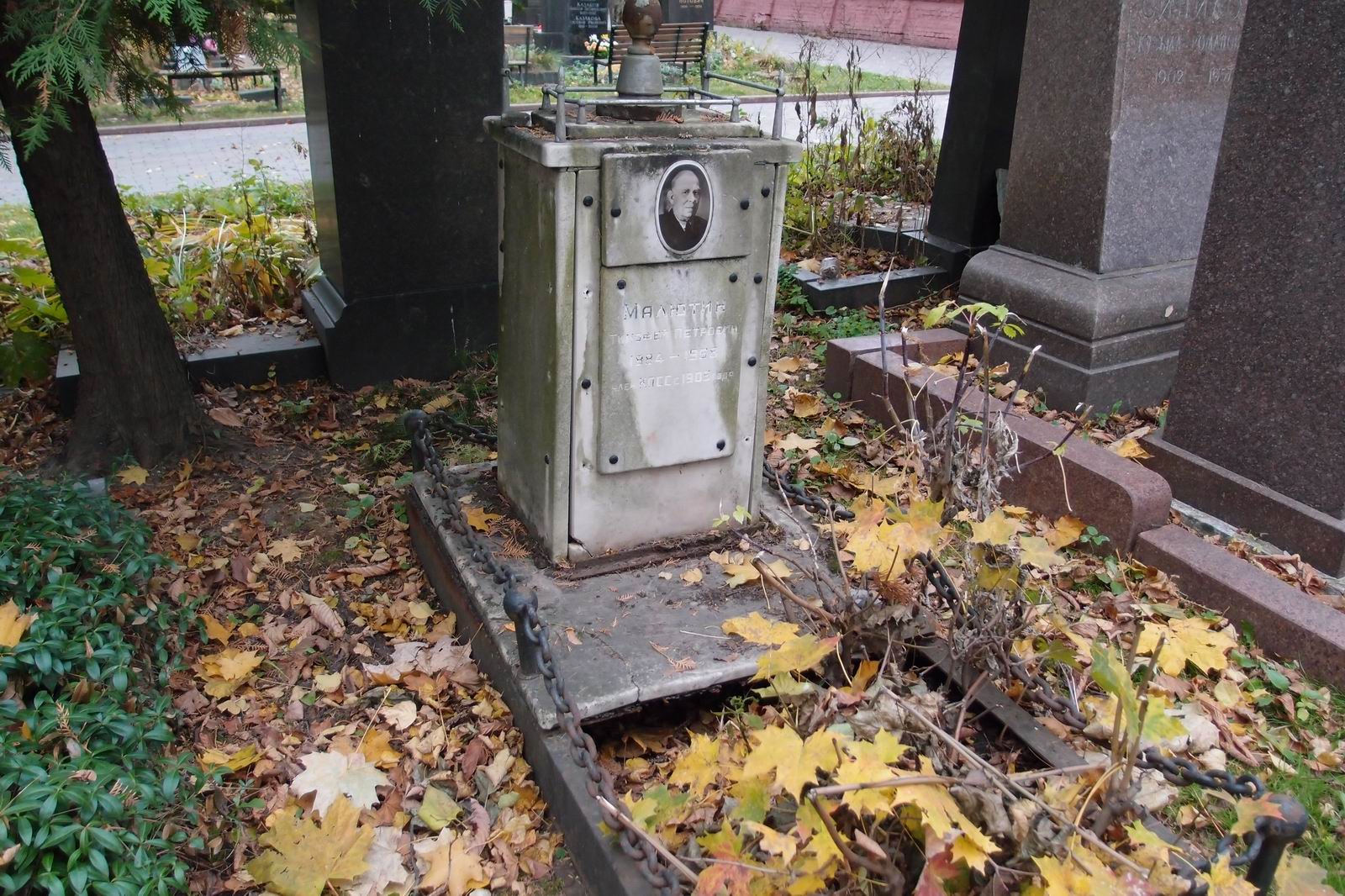 Памятник на могиле Малютина Т.П. (1884-1958), на Новодевичьем кладбище (5-15-4).