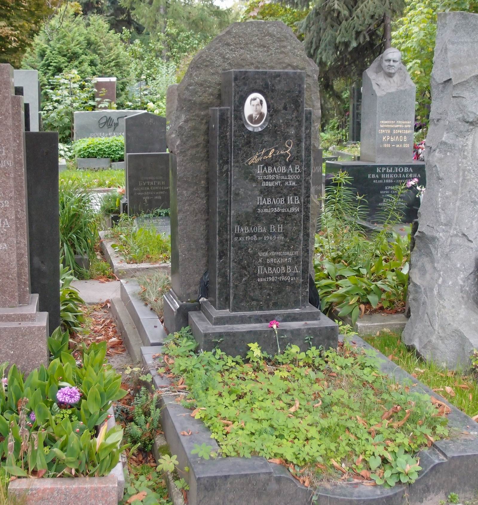 Памятник на могиле Павлова В.Д. (1907-1960), на Новодевичьем кладбище (5-42-2).