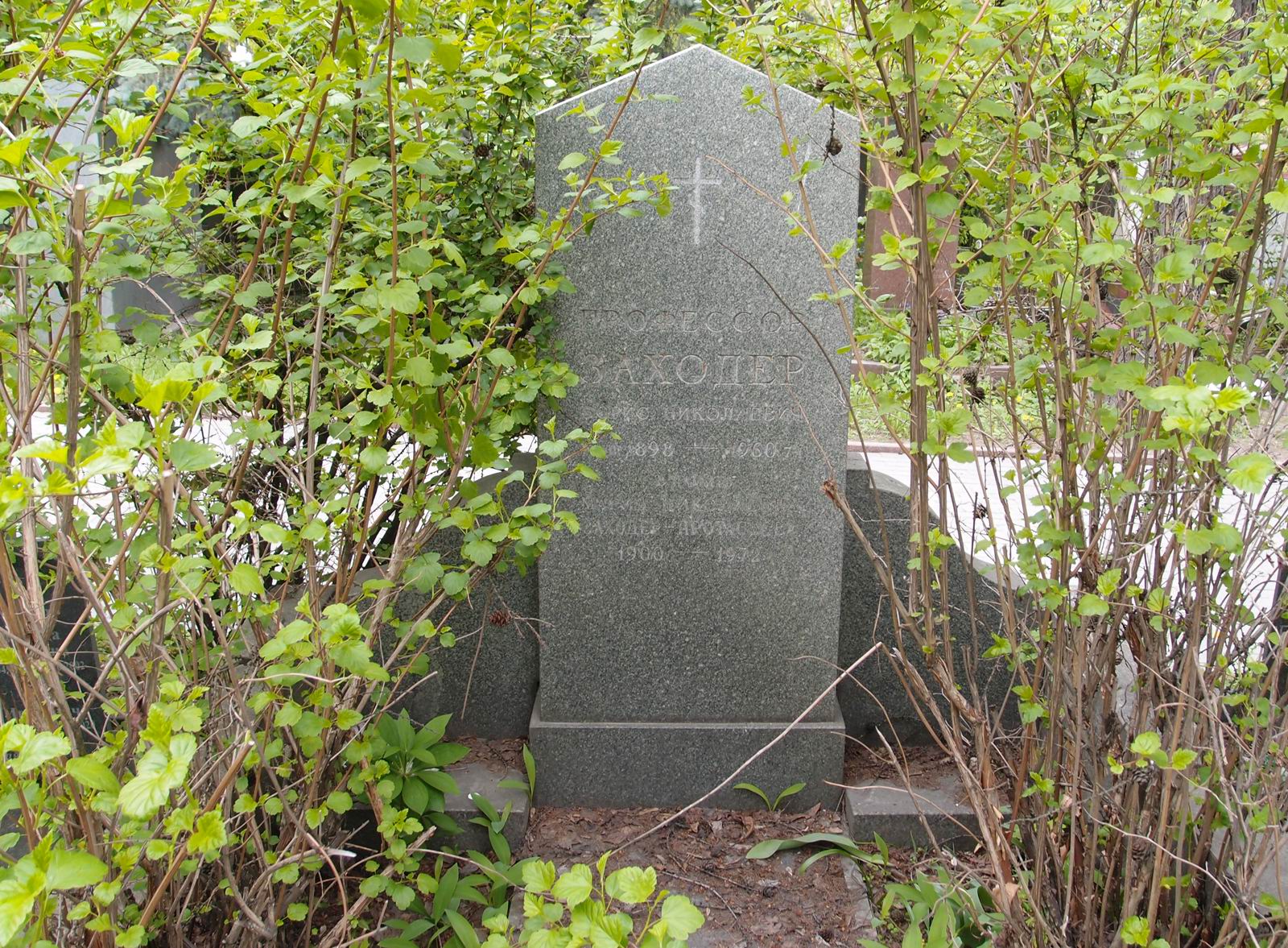 Памятник на могиле Заходера Б.Н. (1898–1960), на Новодевичьем кладбище (5–30–6).