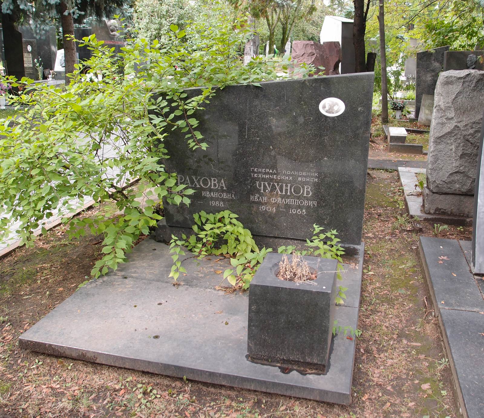 Памятник на могиле Чухнова И.Ф. (1904-1965), на Новодевичьем кладбище (6-17-12).