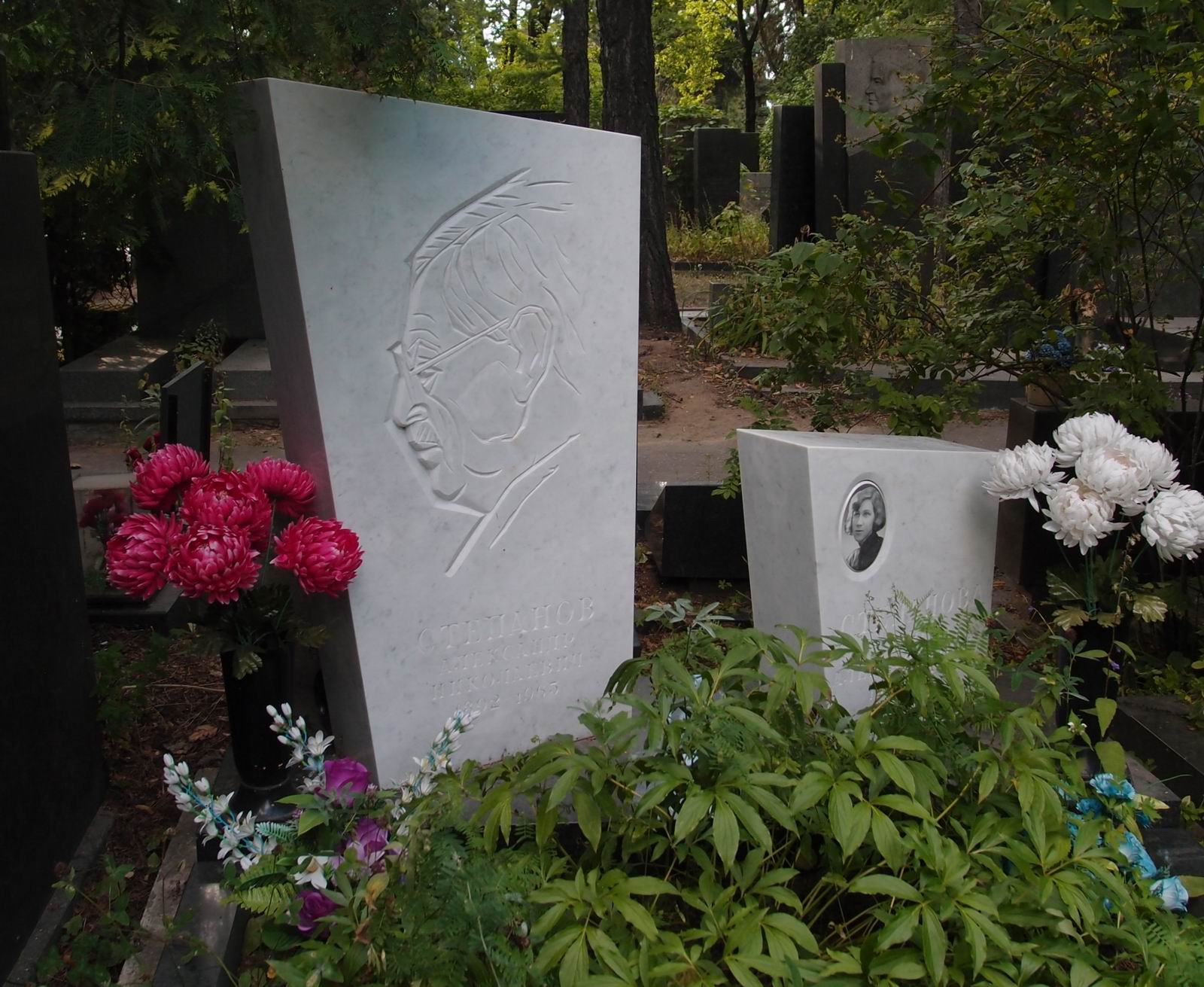Памятник на могиле Степанова А.Н. (1892–1965), на Новодевичьем кладбище (6–25–12).