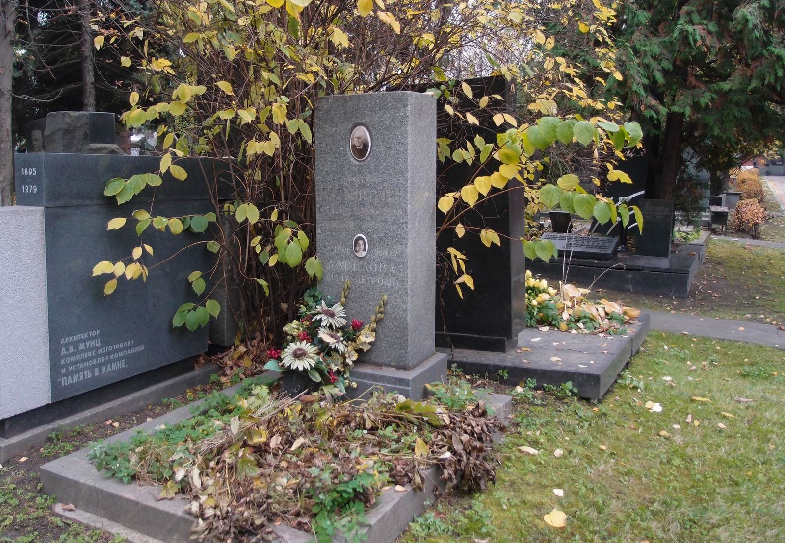 Памятник на могиле Бернштейна С.Н. (1880-1968), на Новодевичьем кладбище (7-5-1).