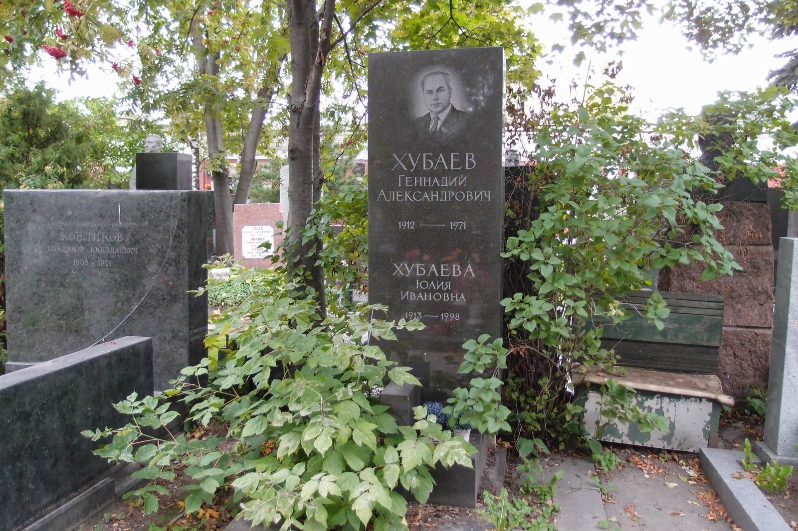 Памятник на могиле Хубаева Г.А. (1912-1971), на Новодевичьем кладбище (7-17-7).