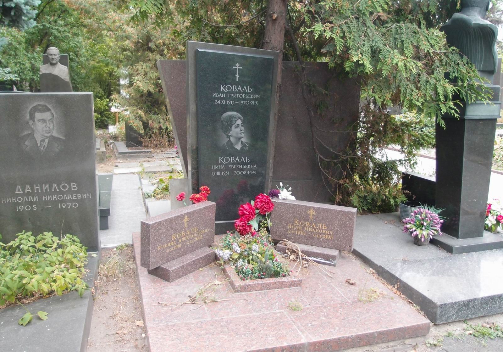 Памятник на могиле Коваля И.Г. (1913–1970), на Новодевичьем кладбище (7–12–10).