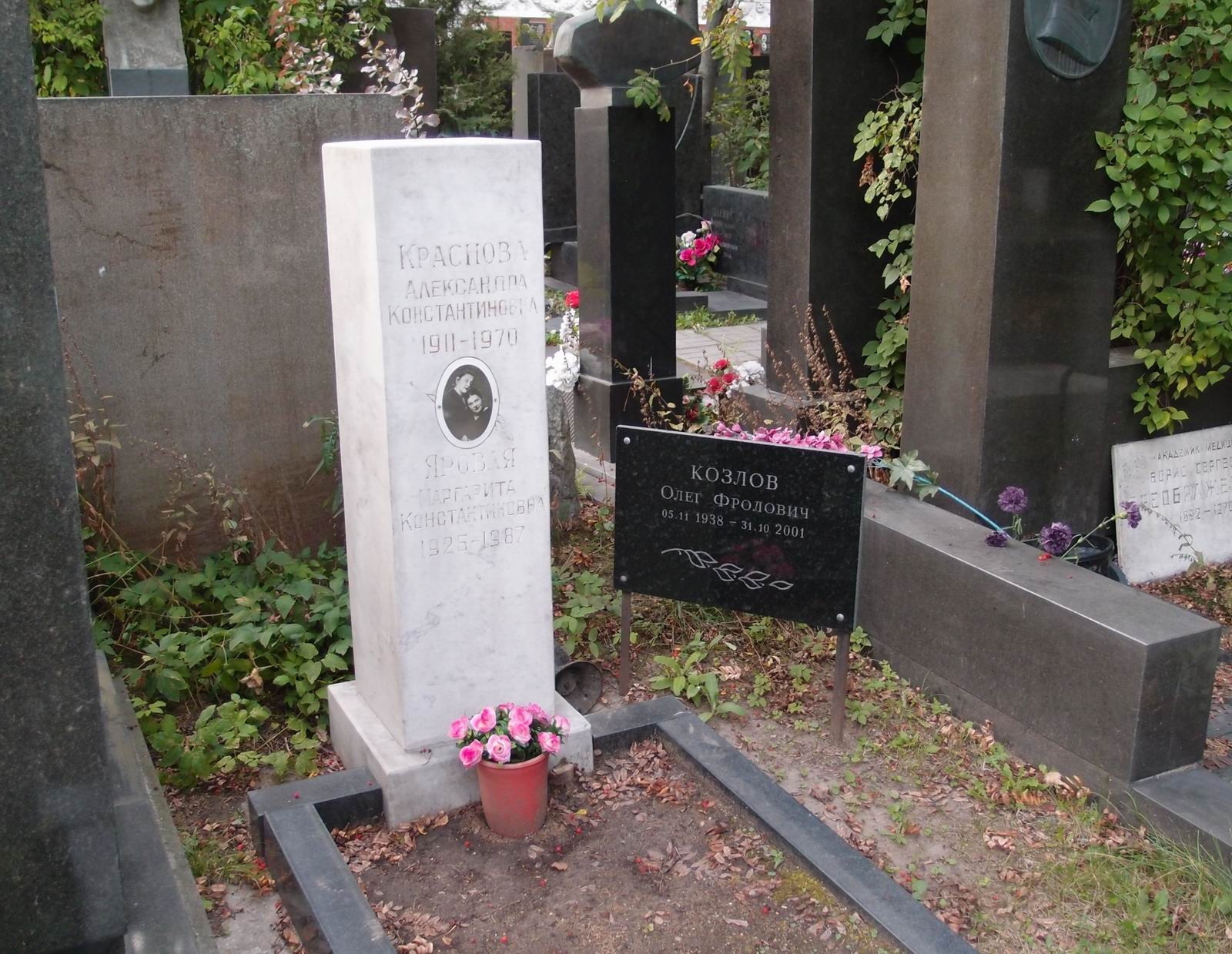 Памятник на могиле Красновой А.К. (1911-1970), на Новодевичьем кладбище (7-15-9).