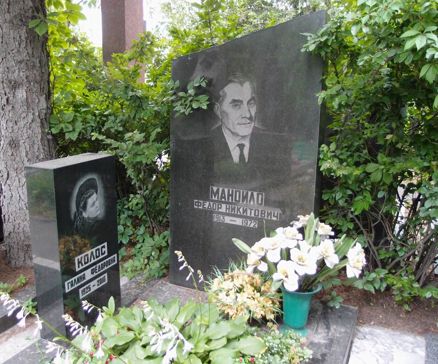 Памятник на могиле Манойло Ф.Н. (1913-1972), на Новодевичьем кладбище (7-3-20).