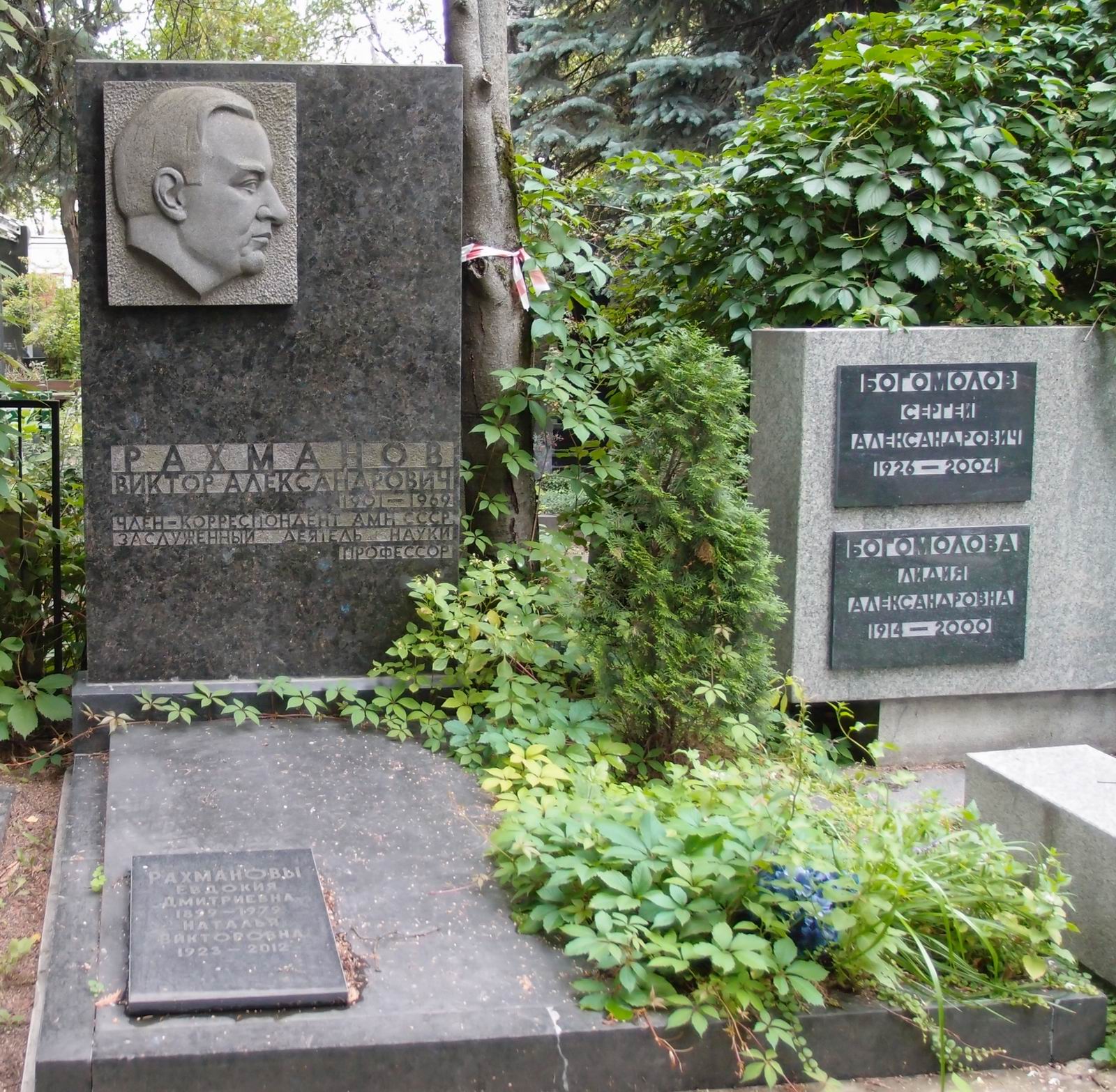 Памятник на могиле Рахманова В.А. (1901–1969), на Новодевичьем кладбище (7–9–5).