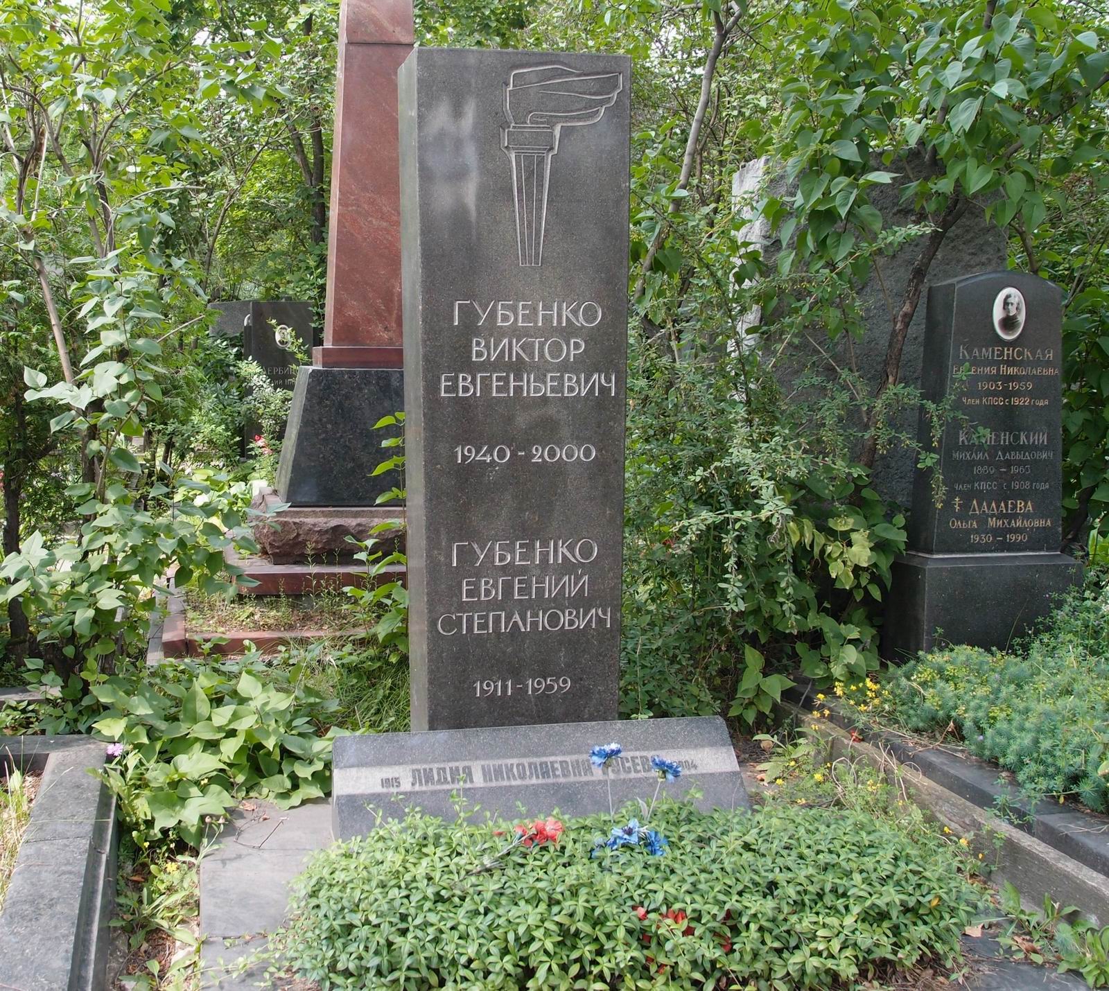 Памятник на могиле Губенко Е.С. (1911–1959), на Новодевичьем кладбище (8–1–9).