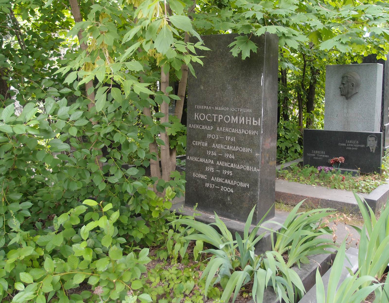 Памятник на могиле Костромина А.А. (1903–1961), на Новодевичьем кладбище (8–9–13).