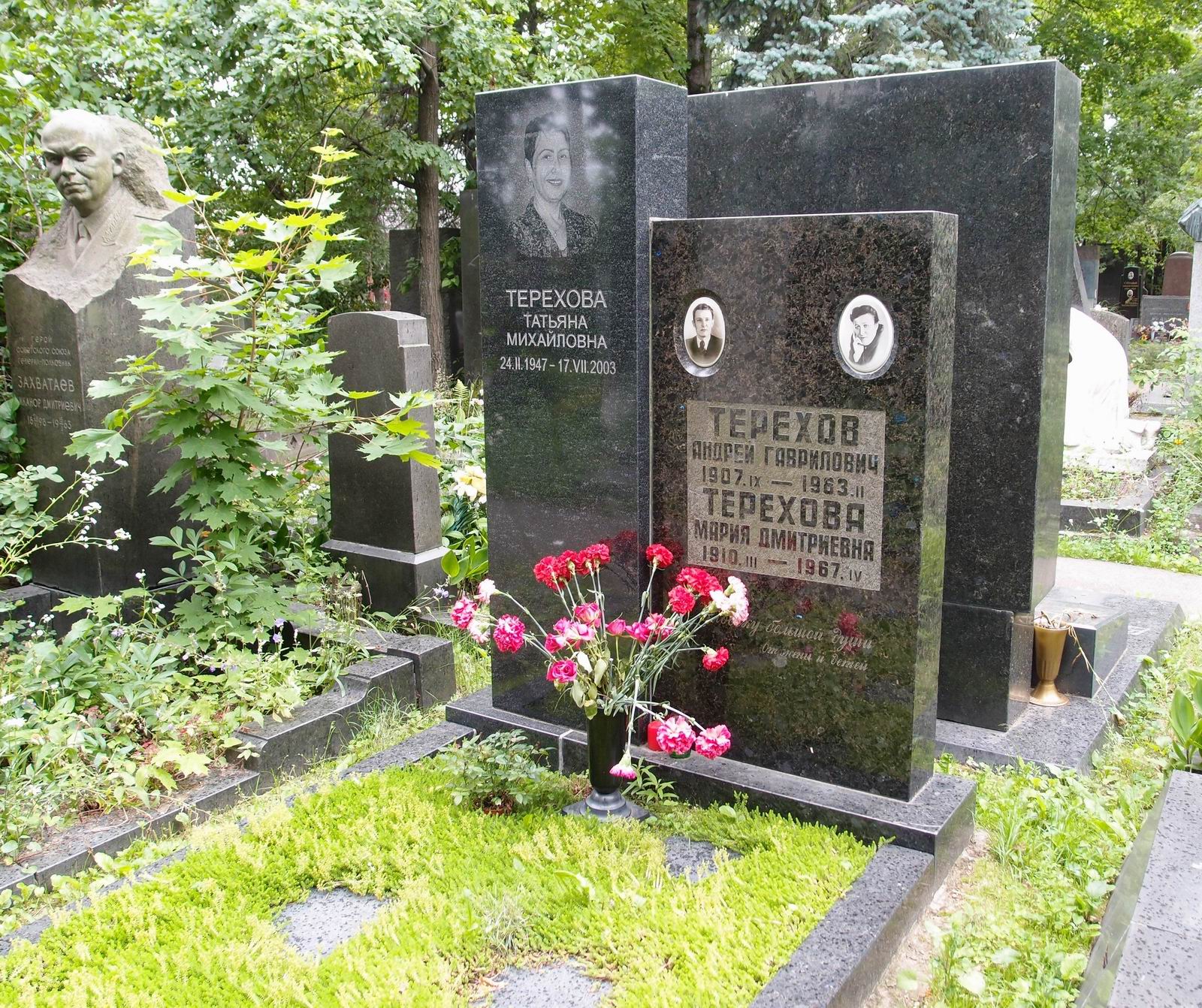 Памятник на могиле Терехова А.Г. (1907-1963), на Новодевичьем кладбище (8-23-3).