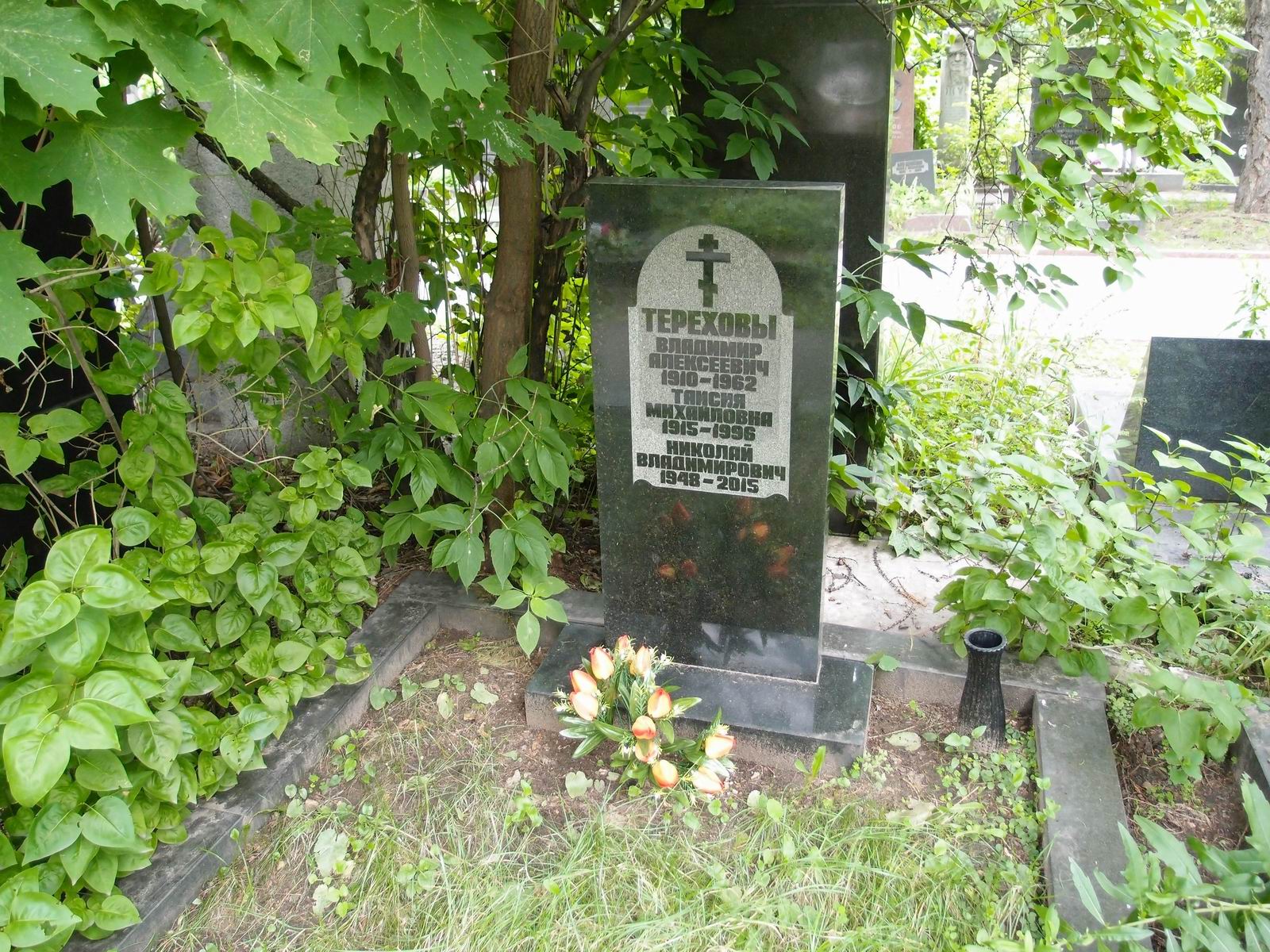 Памятник на могиле Терехова В.А. (1910-1962), на Новодевичьем кладбище (8-20-4).