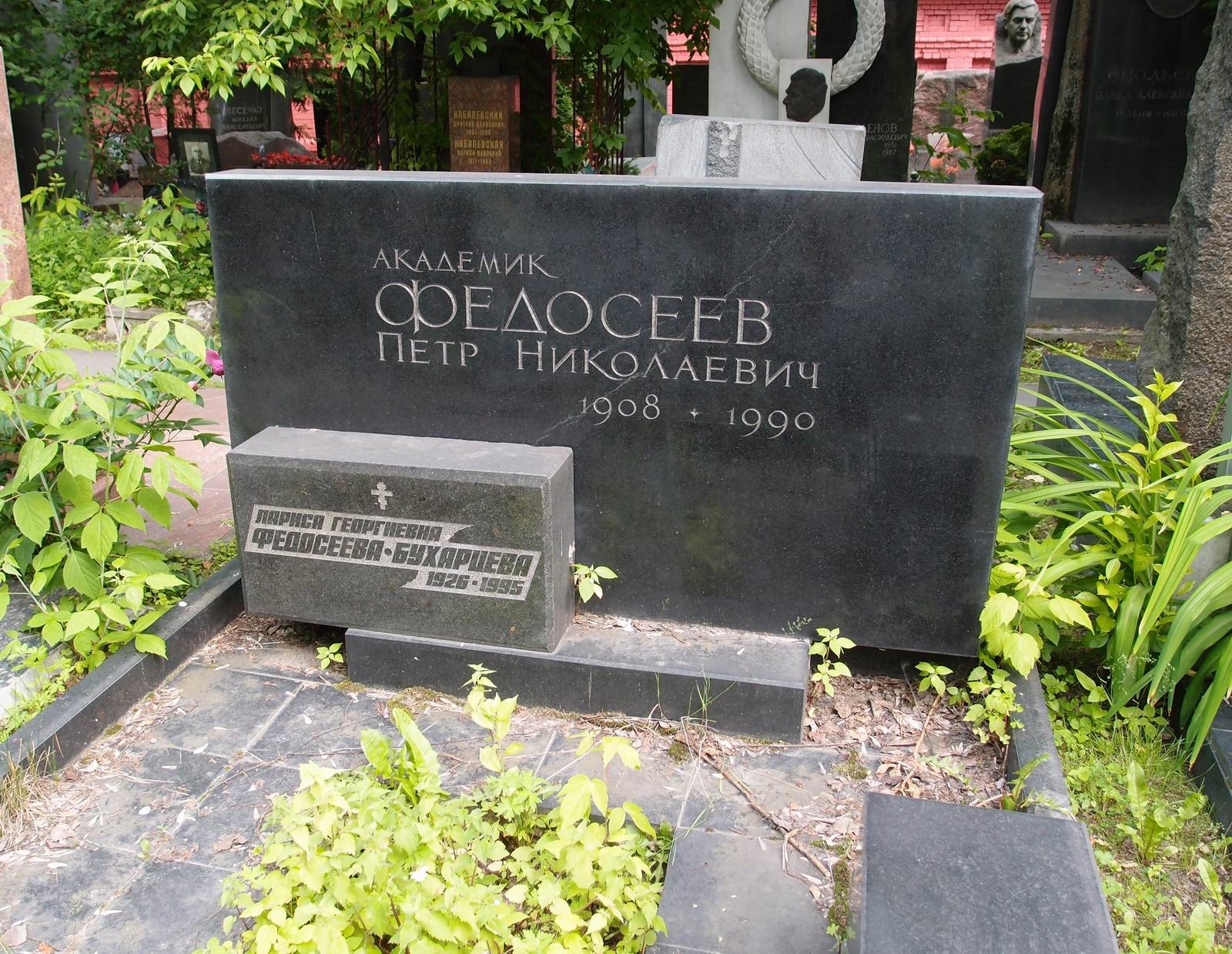 Памятник на могиле Федосеева П.Н. (1908-1990), на Новодевичьем кладбище (10-6-8).