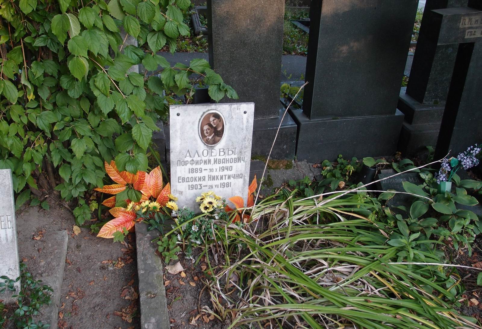 Памятник на могиле Алоева П.И. (1889–1940), на Новодевичьем кладбище (1–17–3).