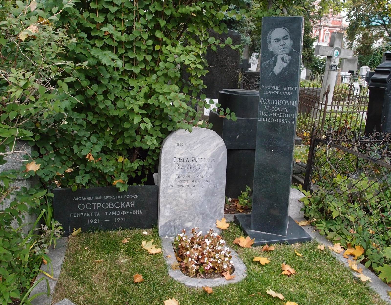 Памятник на могиле Фихтенгольца М.И. (1920–1985), на Новодевичьем кладбище (2–35–3).