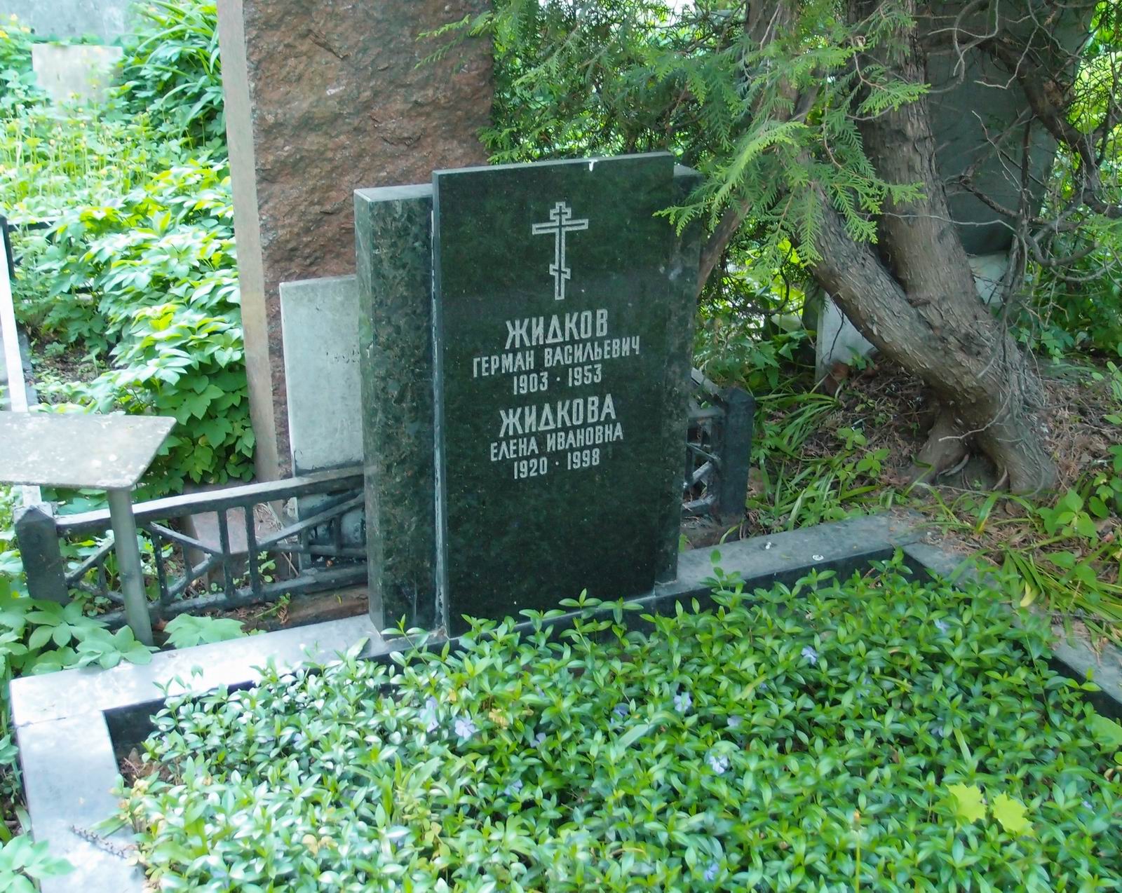 Памятник на могиле Жидкова Г.В. (1903–1953), на Новодевичьем кладбище (2–29–4).
