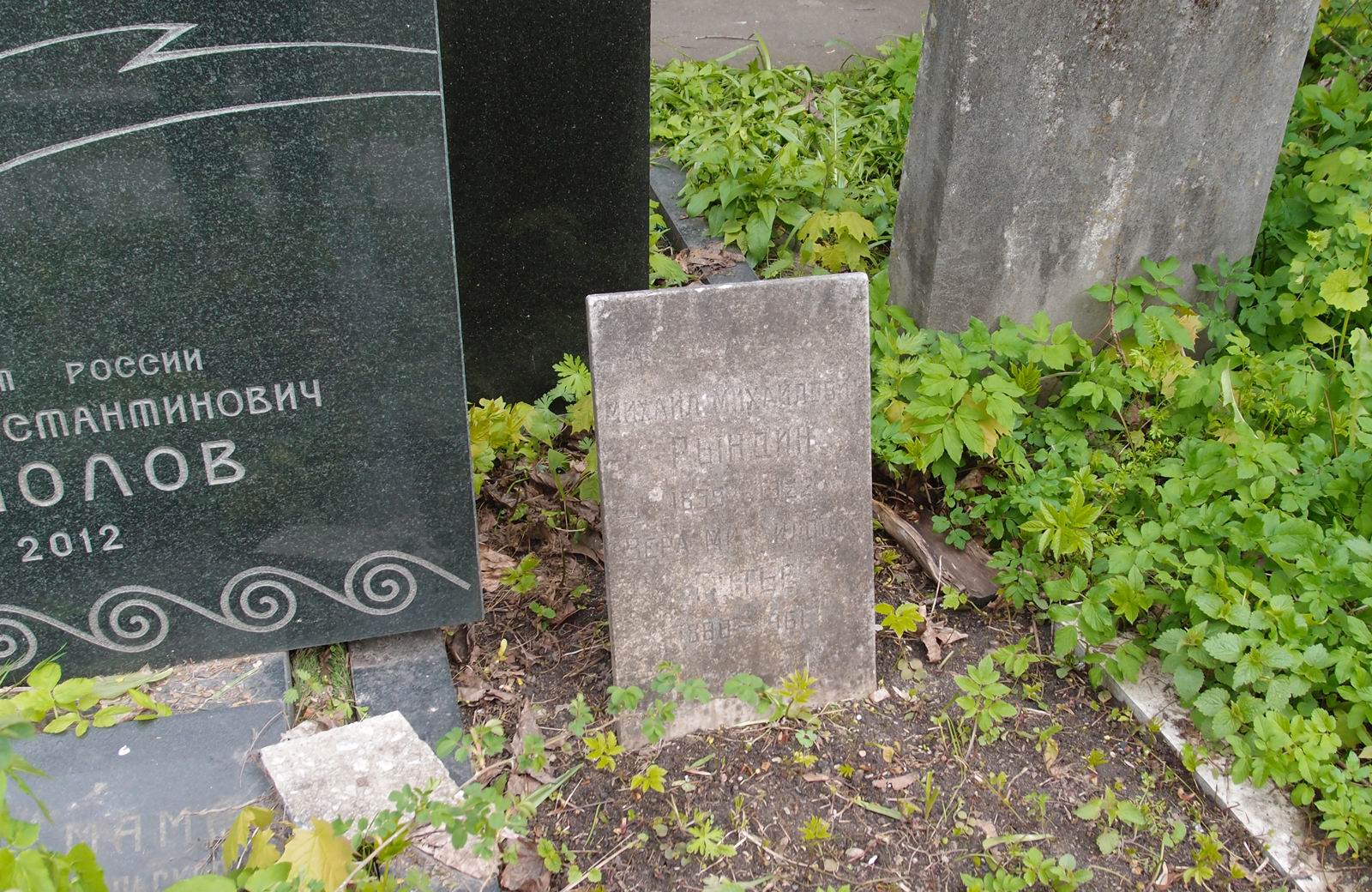 Памятник на могиле Рындина М.М. (1856–1922), на Новодевичьем кладбище (4–59–6).
