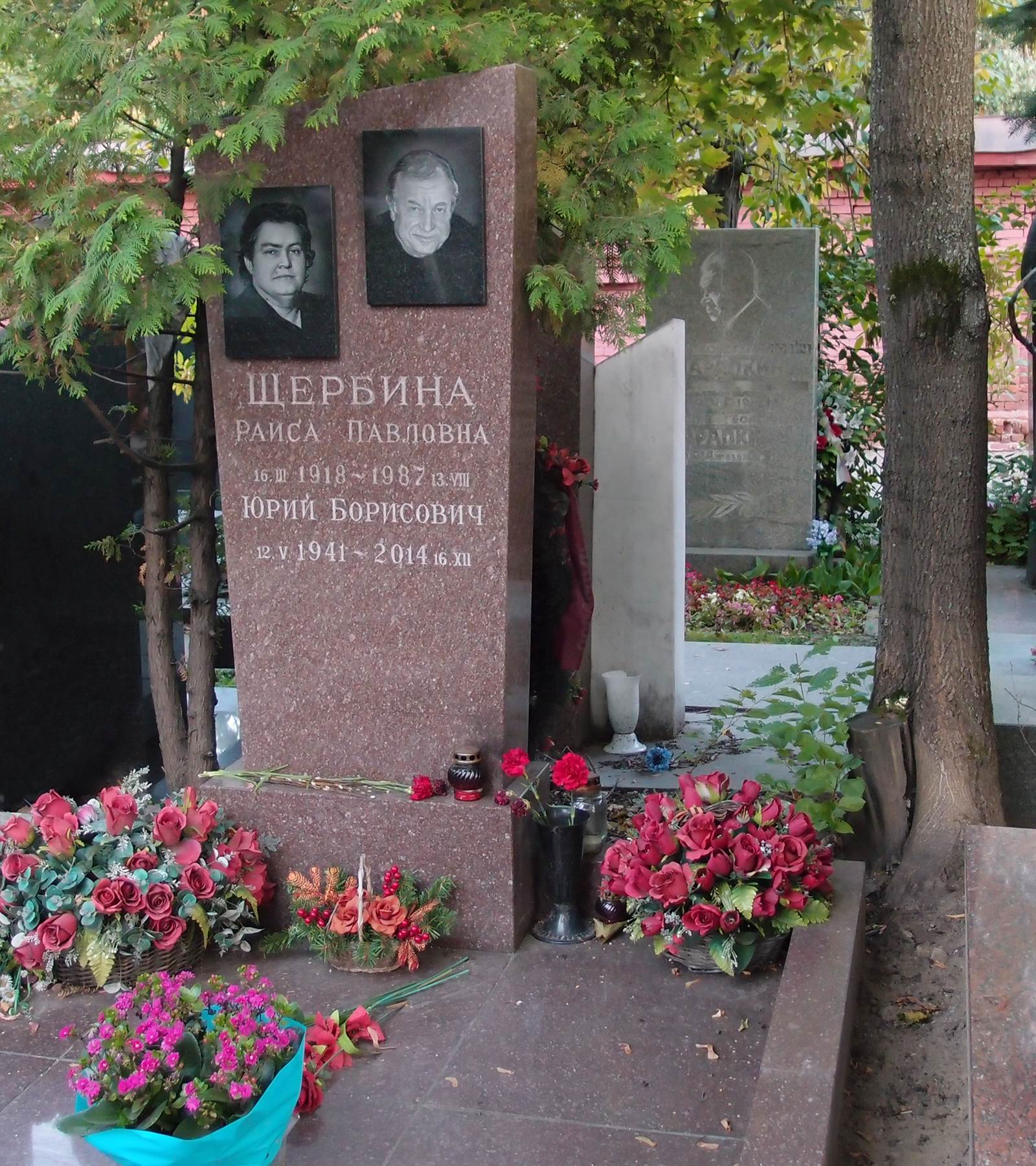 Памятник на могиле Щербины Р.П. (1918–1987), на Новодевичьем кладбище (10–4–12).